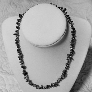 Hematite chip necklace